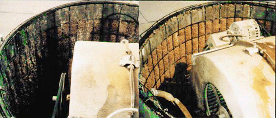 Cooling pads before and after using Cooler Guard